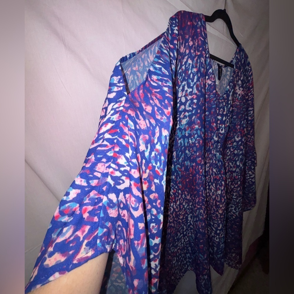 Swimsuits For All Blue and Pink Oversized Tunic - Picture 5 of 12